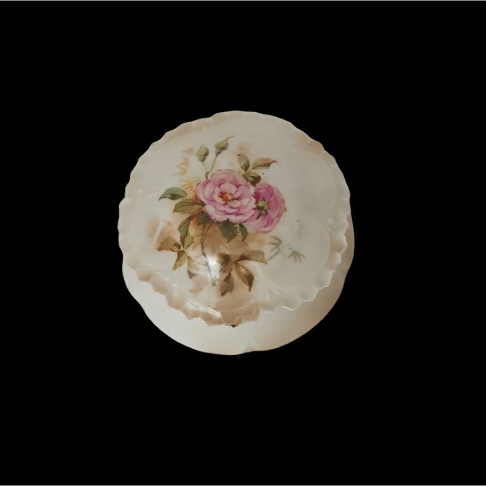 Vintage RS Germany floral covered trinket dish